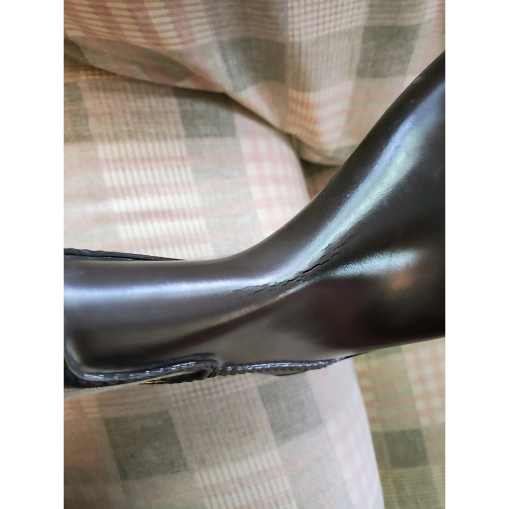 Coach Tristee Lace-Up Corset Signature Print Logo Rain Boots Brown Women's 9 - Picture 10 of 13